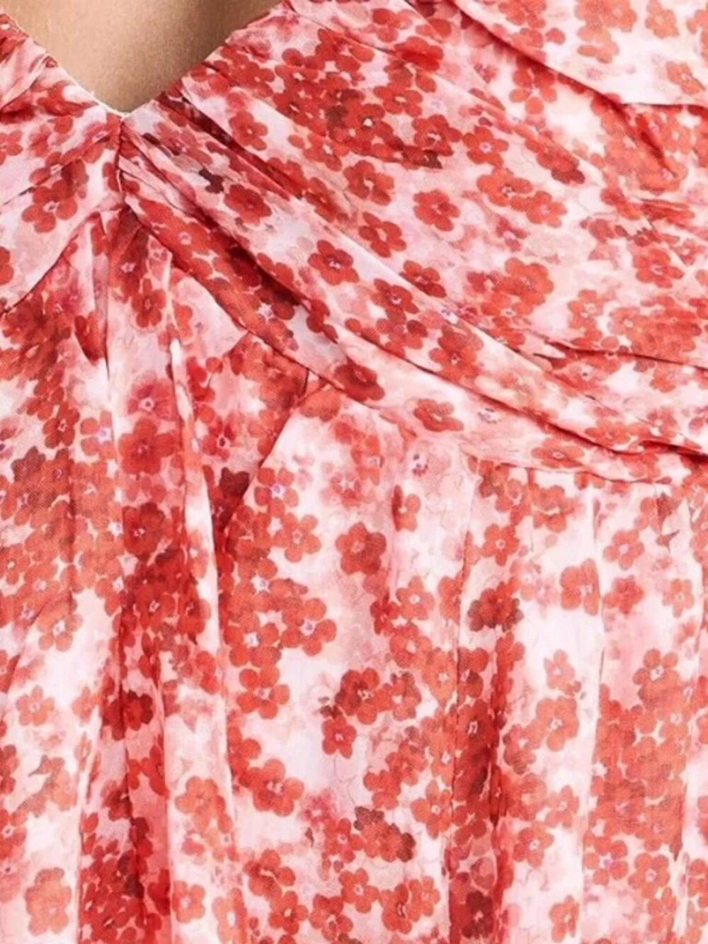 Bardot Lani Mini Off-Shoulder Floral Mini Dress Pink Red White Print Never Worn - Picture 5 of 9